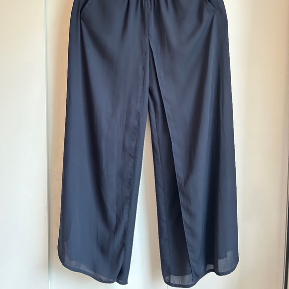 Zara Palazzo Pants Navy - Picture 3 of 5